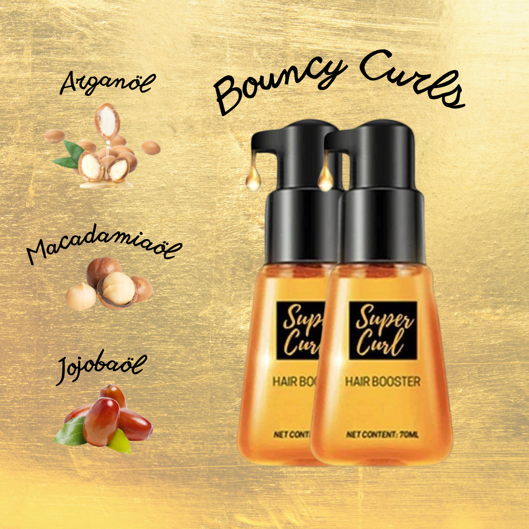 Sérum Définissant Boucles sans Chaleur – Huiles d'Argan, Jojoba & Macadamia