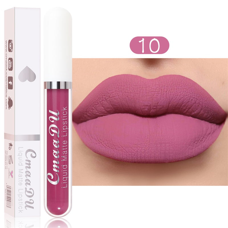 Rouge à Lèvres Mat Longue Tenue – Set de 18 Teintes Résistant à l'Eau