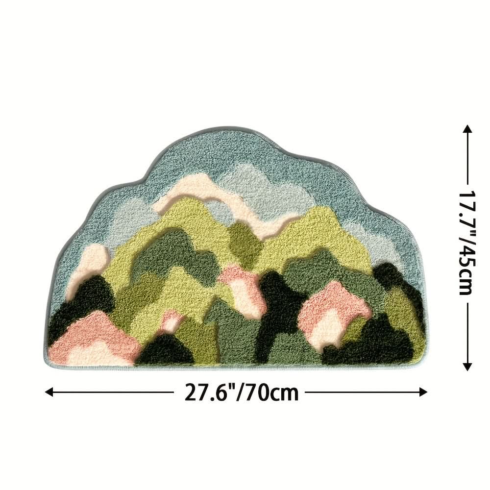 Tapis de bain absorbant à motif floral – antidérapant & doux