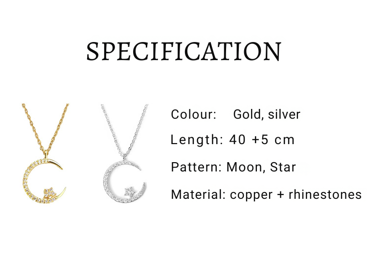 Bijou Scintillant Motif Lune et Étoiles – Accessoire Élégant