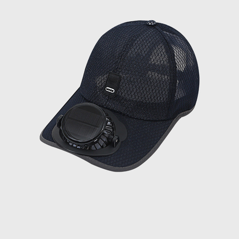 Chapeau solaire avec ventilateur intégré UPF50+ rechargeable 360°