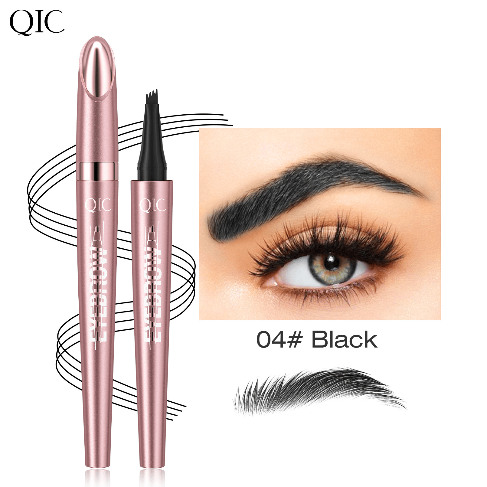 Crayon à Sourcils Micro-Fourche 4 Pointes – Waterproof 24h