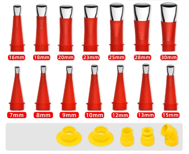 Kit d'embouts d'étanchéité universel pour joints silicone précis