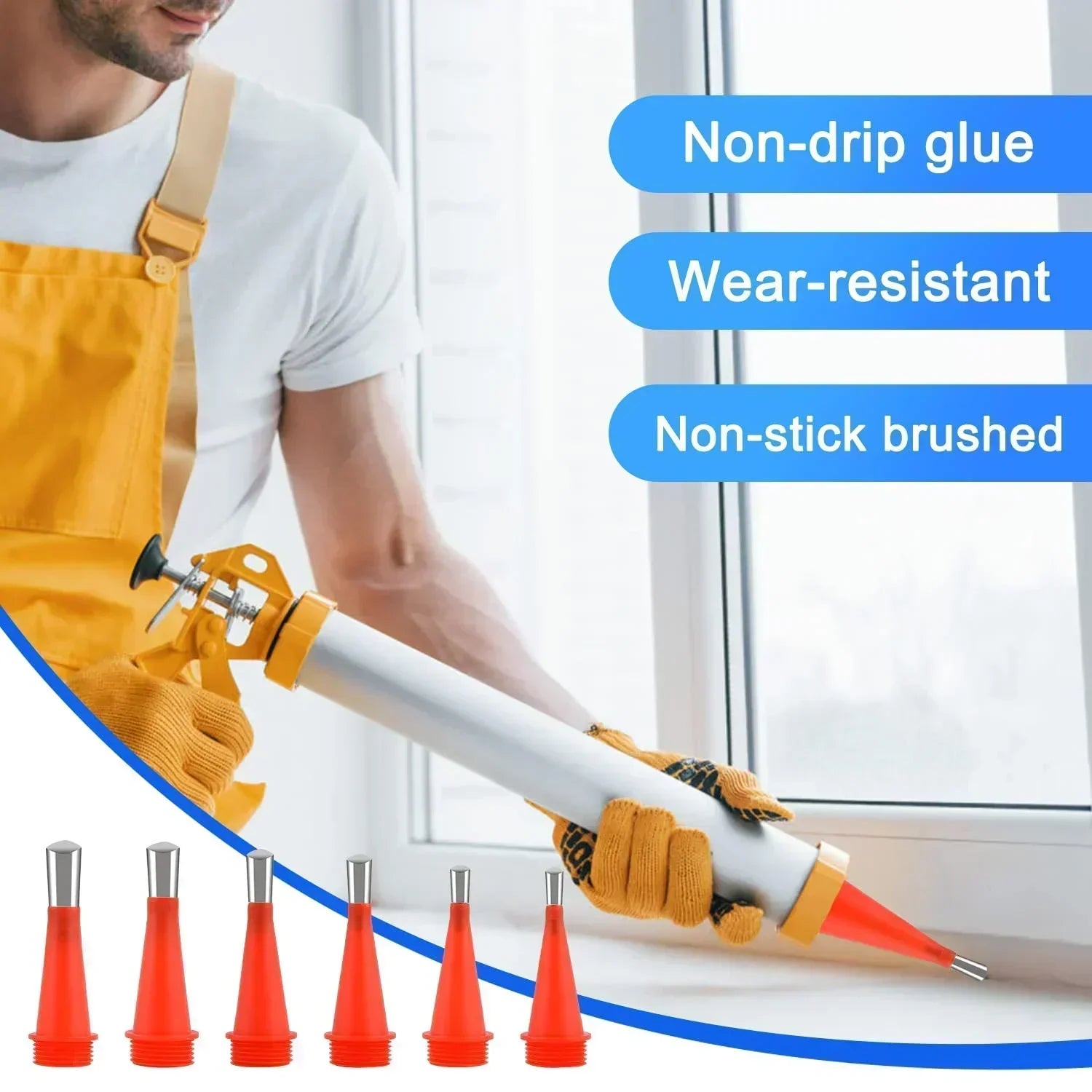 Kit d'embouts d'étanchéité universel pour joints silicone précis