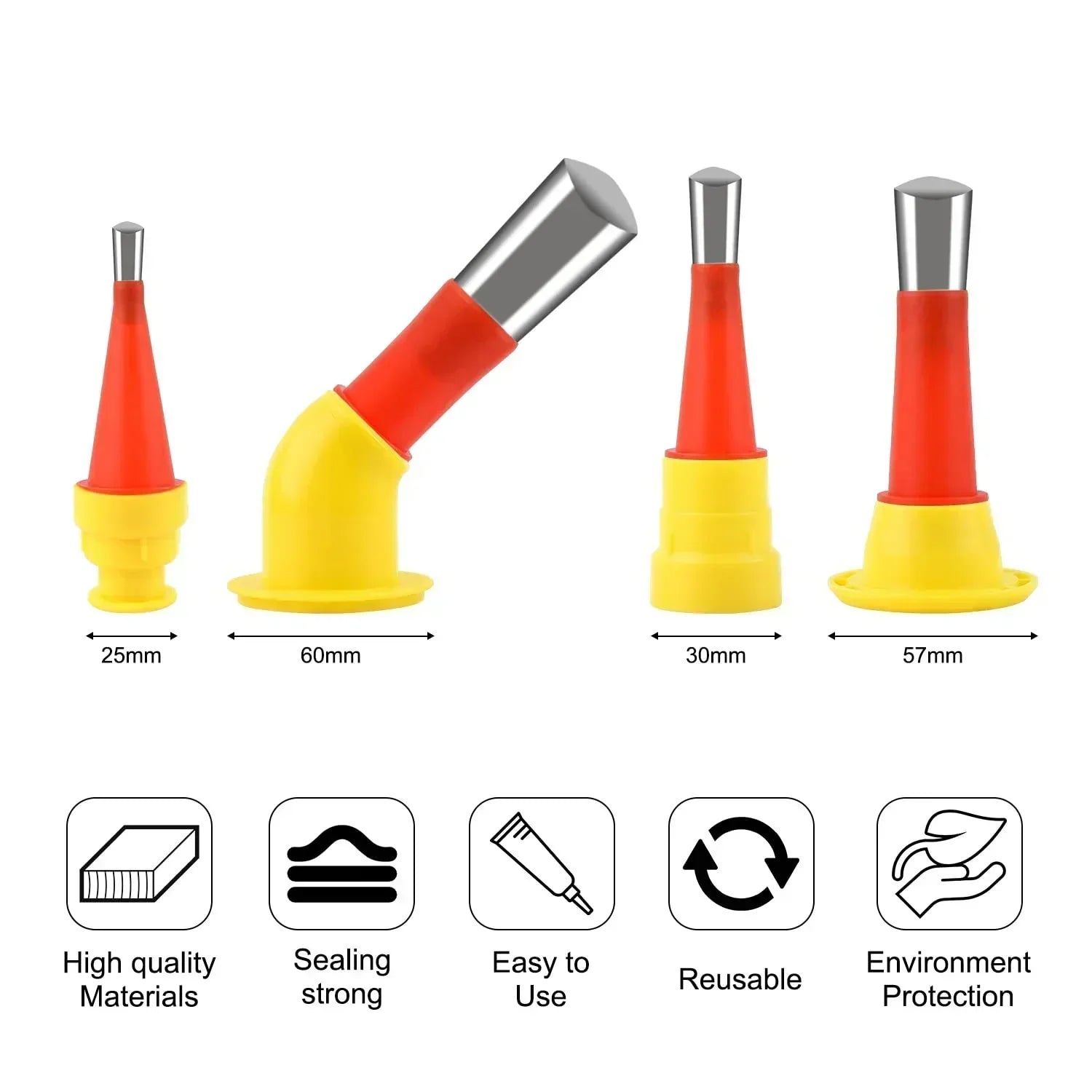 Kit d'embouts d'étanchéité universel pour joints silicone précis