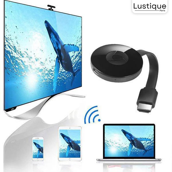 Adaptateur HDMI WiFi Miracast pour Miroir d'Écran Smartphone sur TV