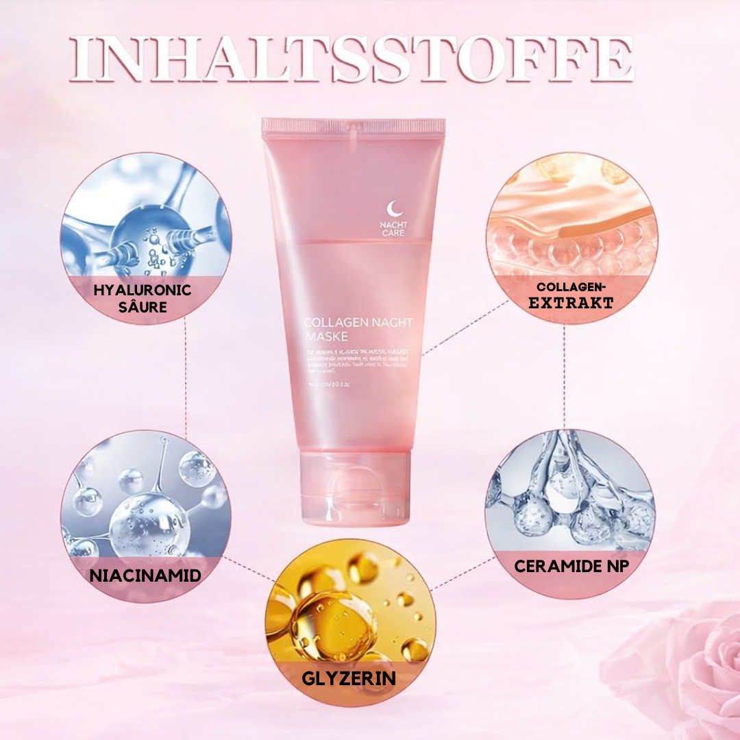 Masque de Nuit Hydrogel au Collagène et Acide Hyaluronique – Soin Visage