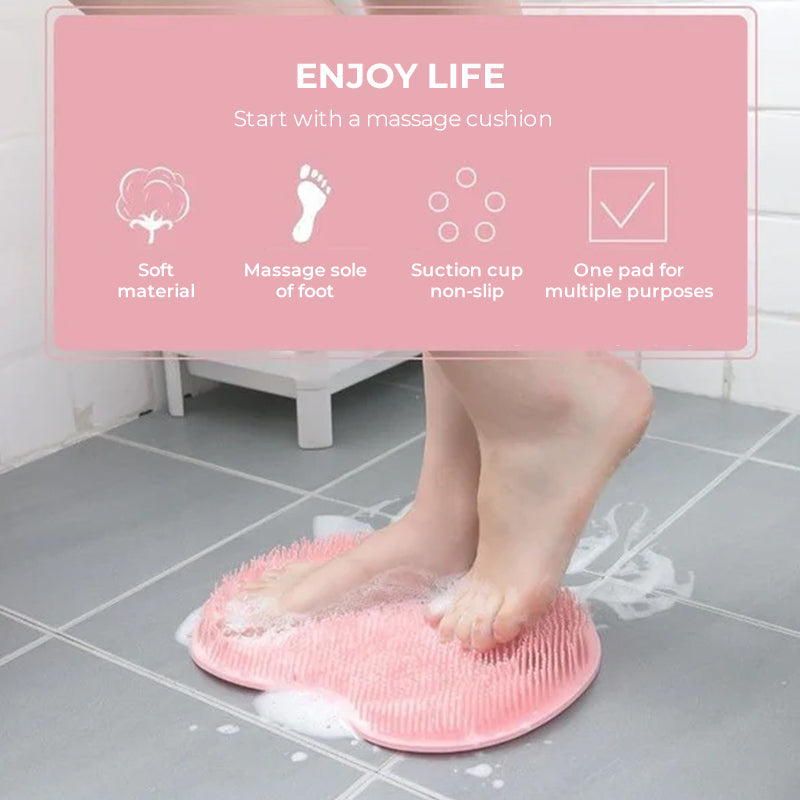 Tapis de Massage pour Pieds en Silicone avec 500+ Poils et Ventouses pour la