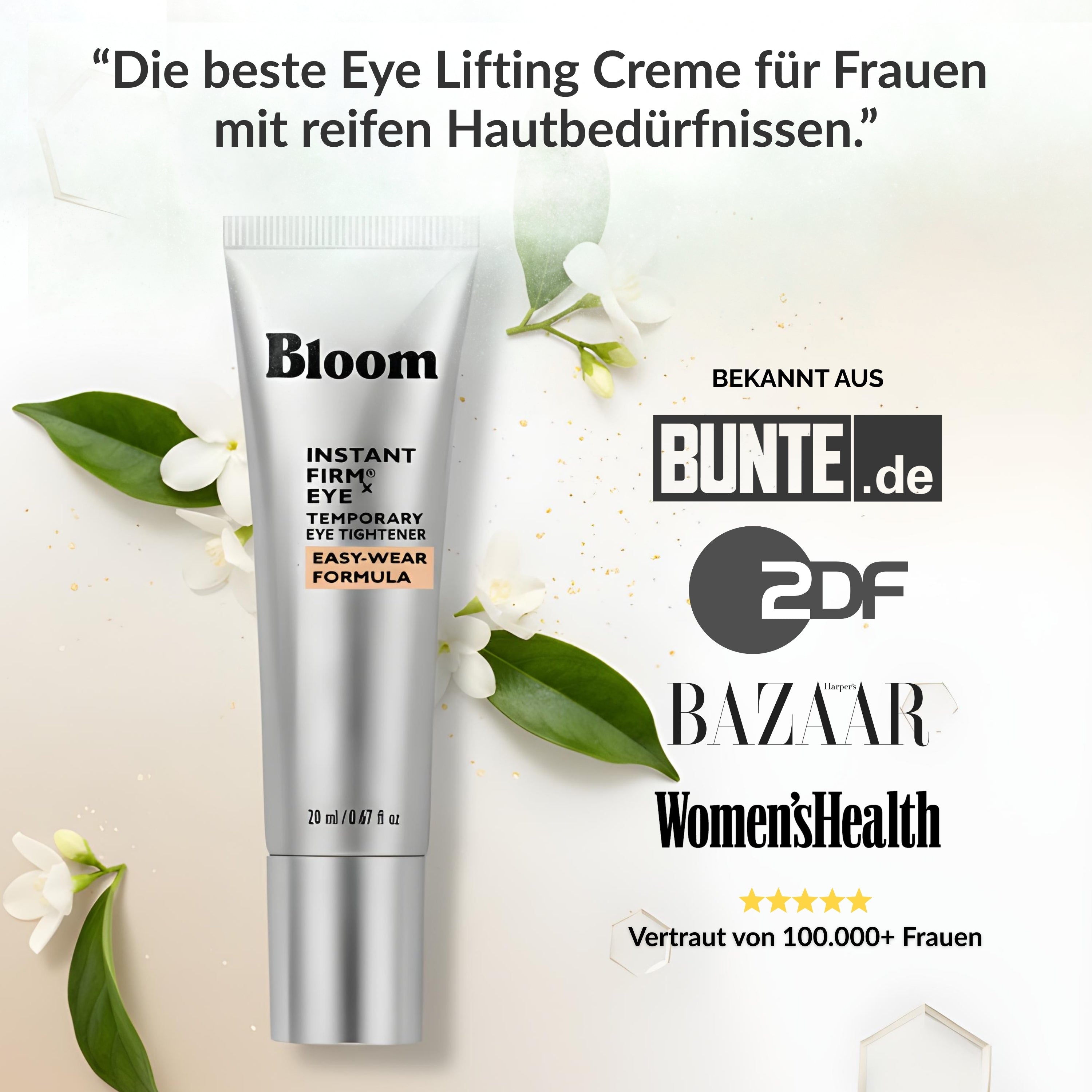 Crème Contour des Yeux Anti-Rides Effet Lifting Peau Mature 40+