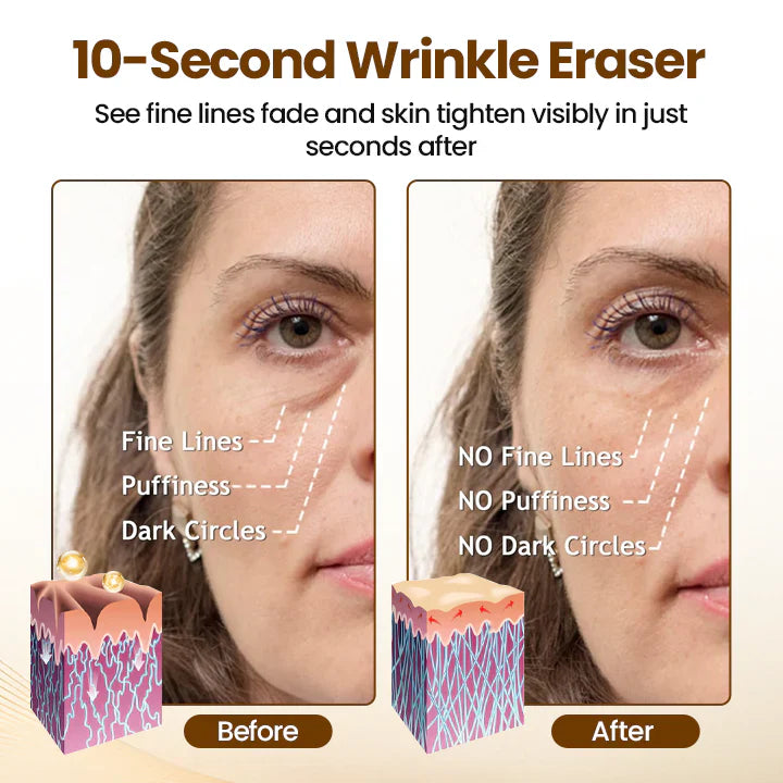Sérum Anti-Âge Visage au Collagène et Acide Hyaluronique avec Roller