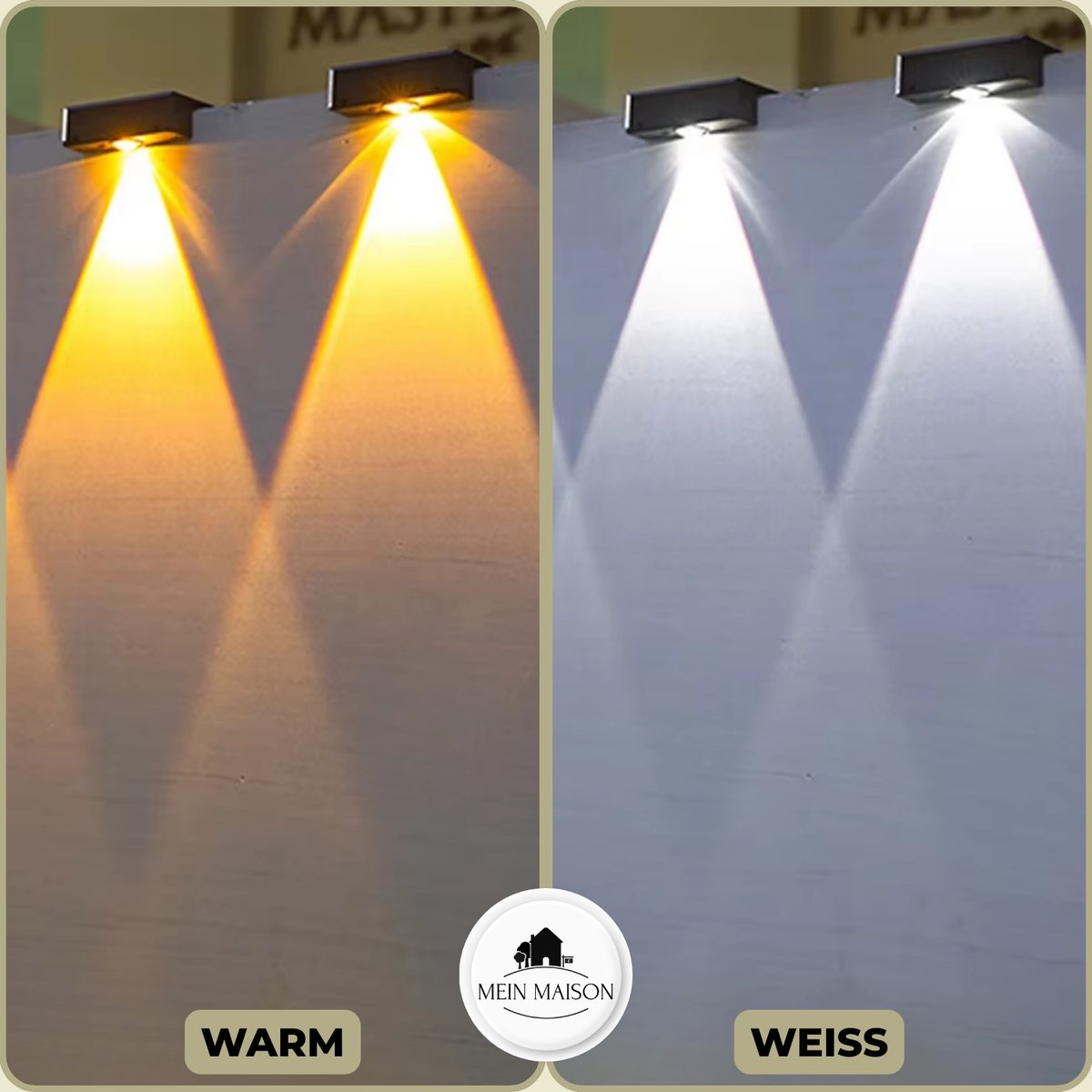 Lampe solaire de jardin avec changement de couleur et lumière blanc chaud IP65