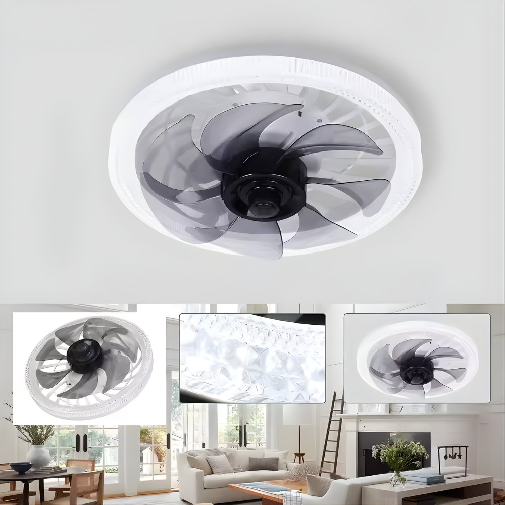 Ventilateur de Plafond avec Éclairage LED Intégré et Télécommande