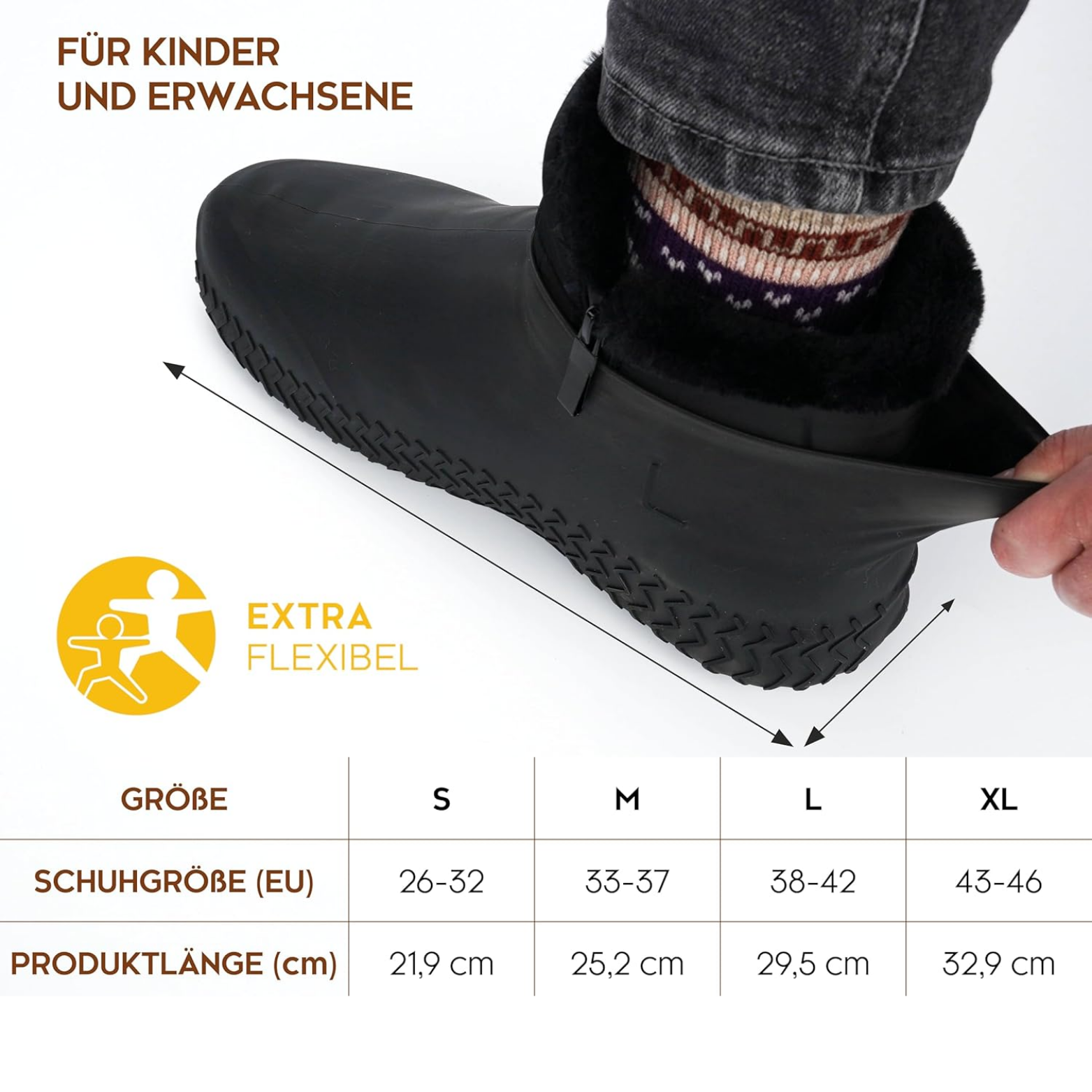 Couvre-chaussures imperméables en silicone antidérapants