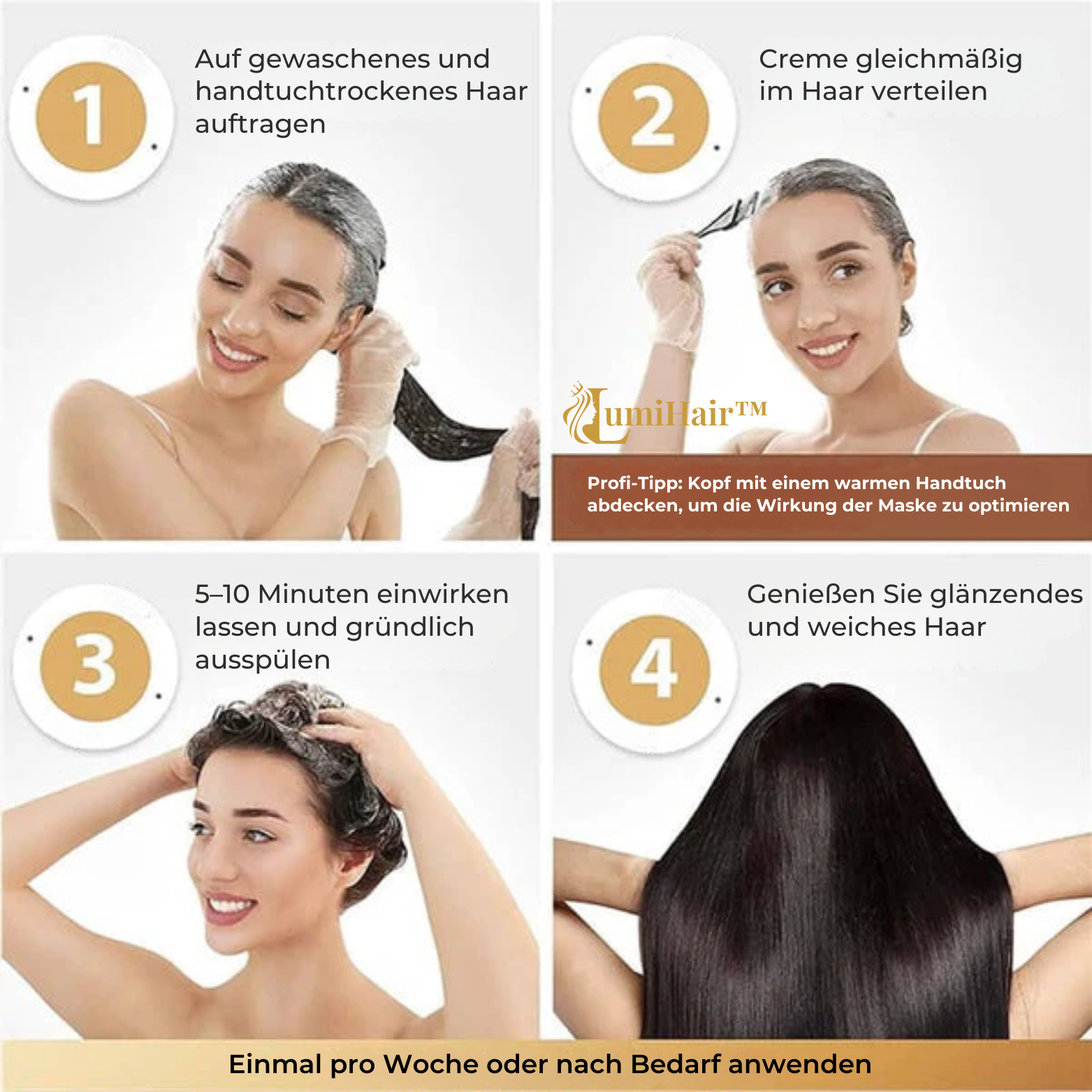Masque Capillaire Réparateur Hydratation Intense pour Cheveux Secs et Abîmés