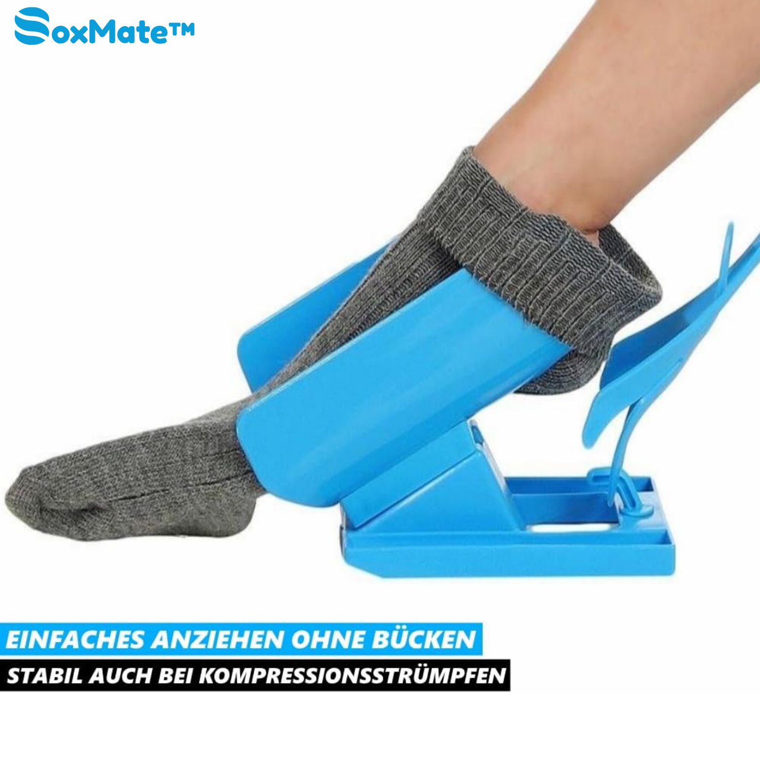 Enfile-chaussettes ergonomique avec chausse-pied intégré