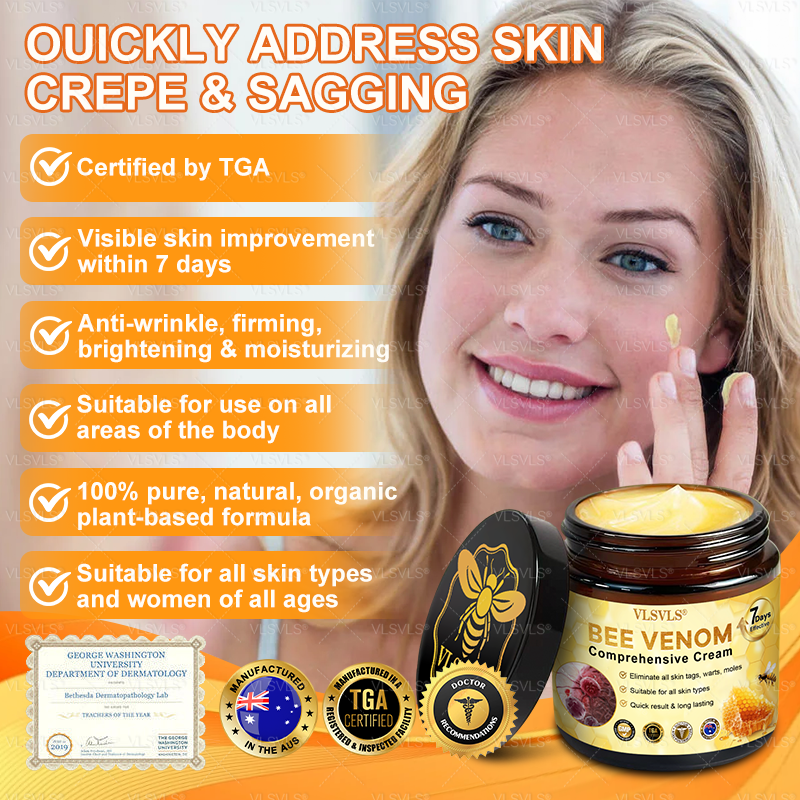 AgeGlow™ – Crème raffermissante anti-âge aux peptides de venin d’abeille [1 + 1 Gratuit]