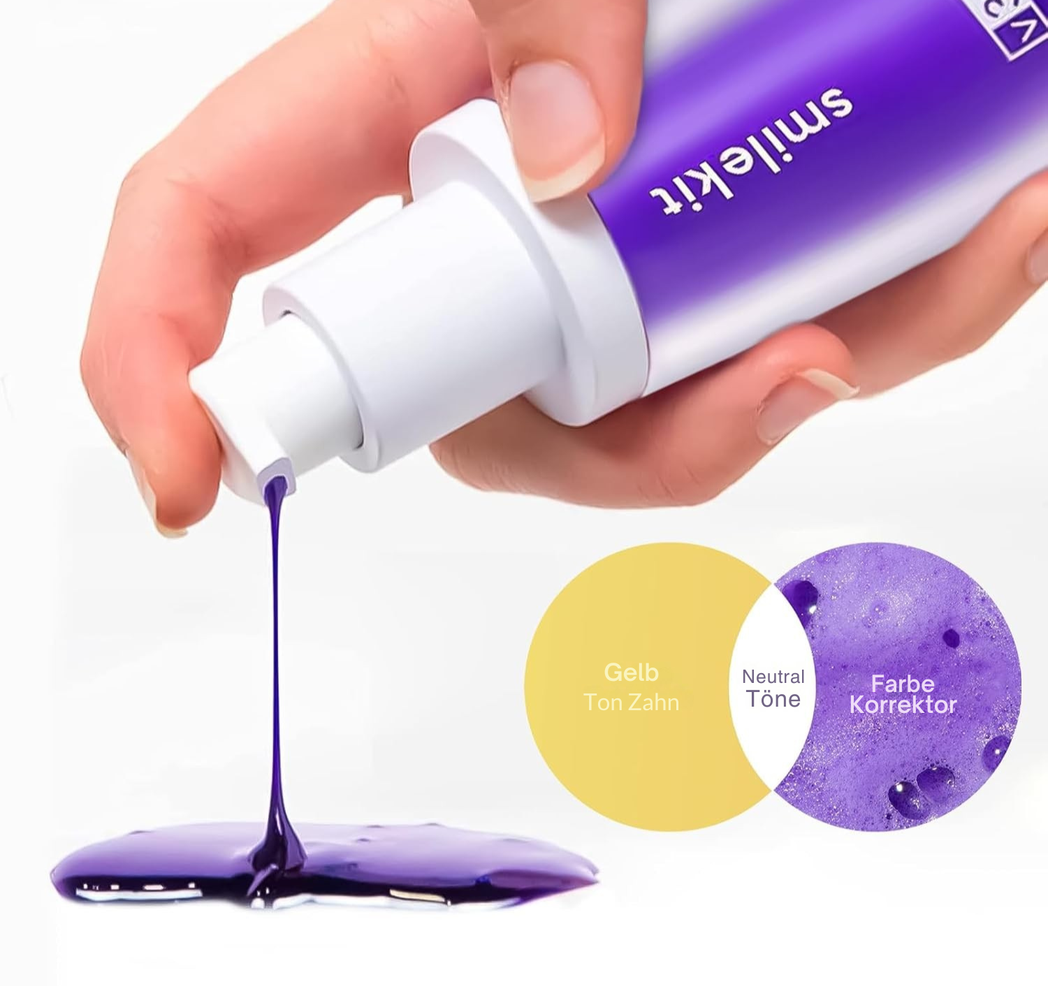 WhiteSmile™ – Sérum Correcteur de Teinte & Dentifrice Violet pour des Dents d’un Blanc Éclatant [1 + 1 Gratuit]