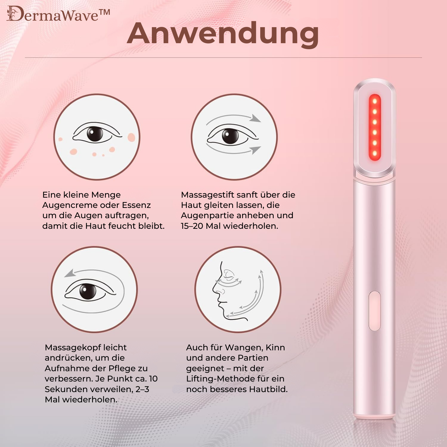 Appareil Soin Visage 4-en-1 Luminothérapie, Chaleur et Massage pour Visage et