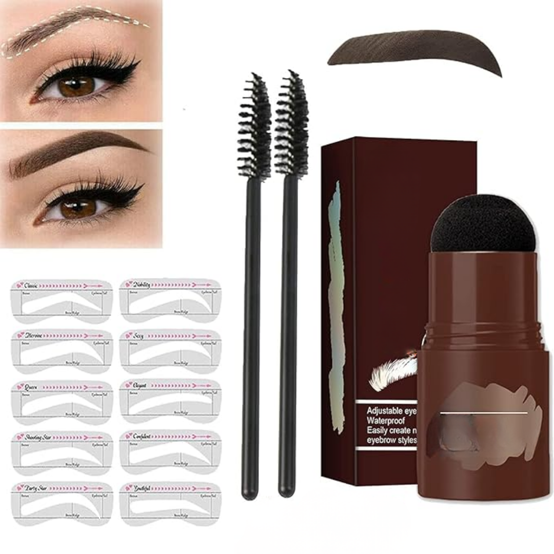Kit de Tampons à Sourcils avec Pochoirs – Tracé Précis et Naturel