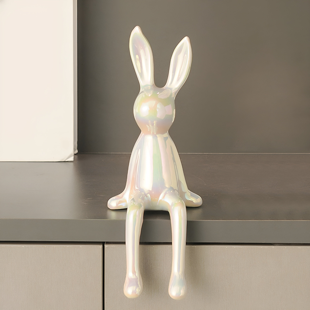 Figurine Lapin en Céramique – Décoration Intérieure Élégante et Moderne