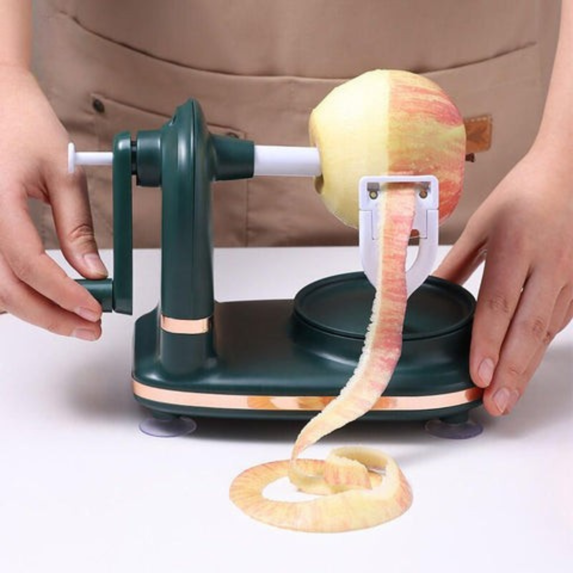 Éplucheur de Pommes 3-en-1 – Épluche, Coupe et Évide en un Geste