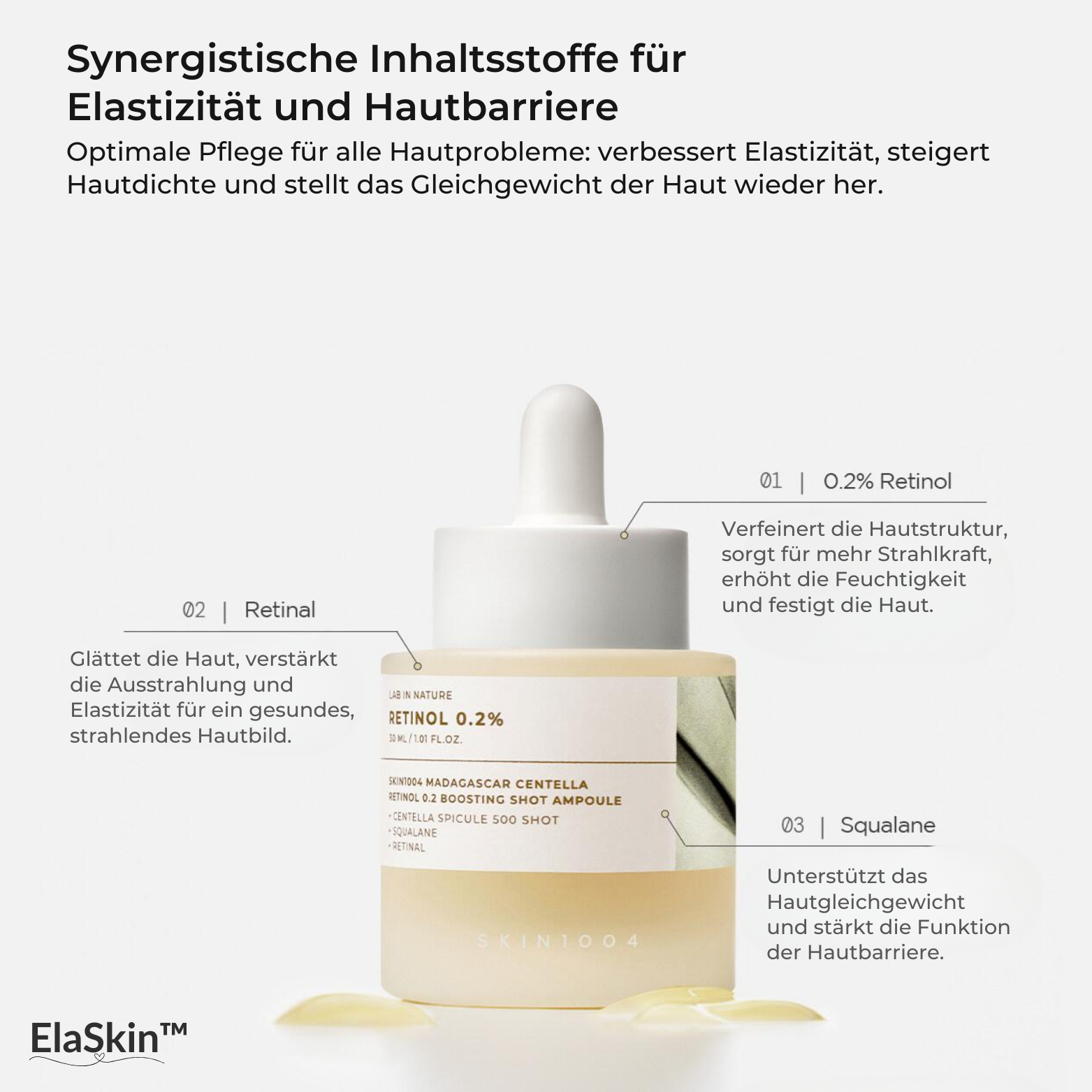 Ampoule Sérum Rétinol Centella Asiatica – Soin Anti-Âge Régénérant 30ml