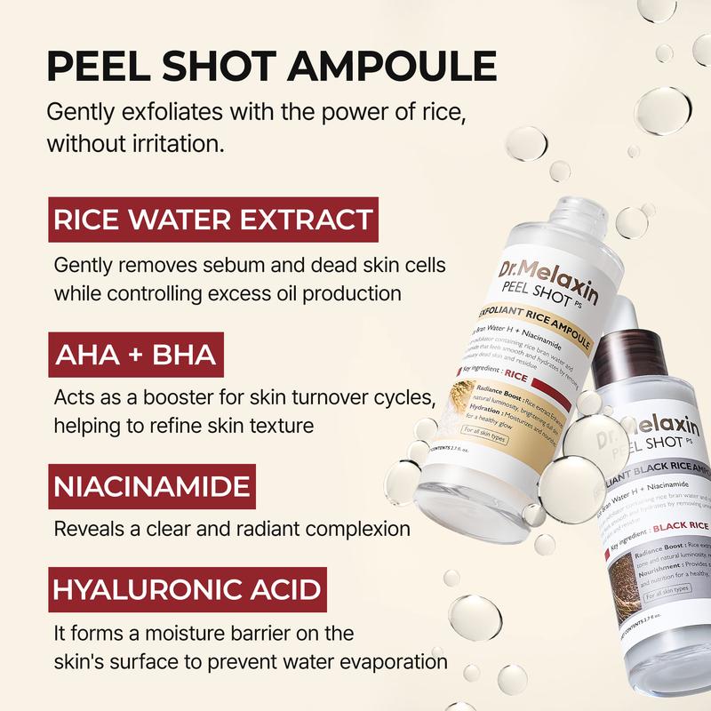 Duo Exfoliant Visage au Riz & Niacinamide pour un Teint Éclatant