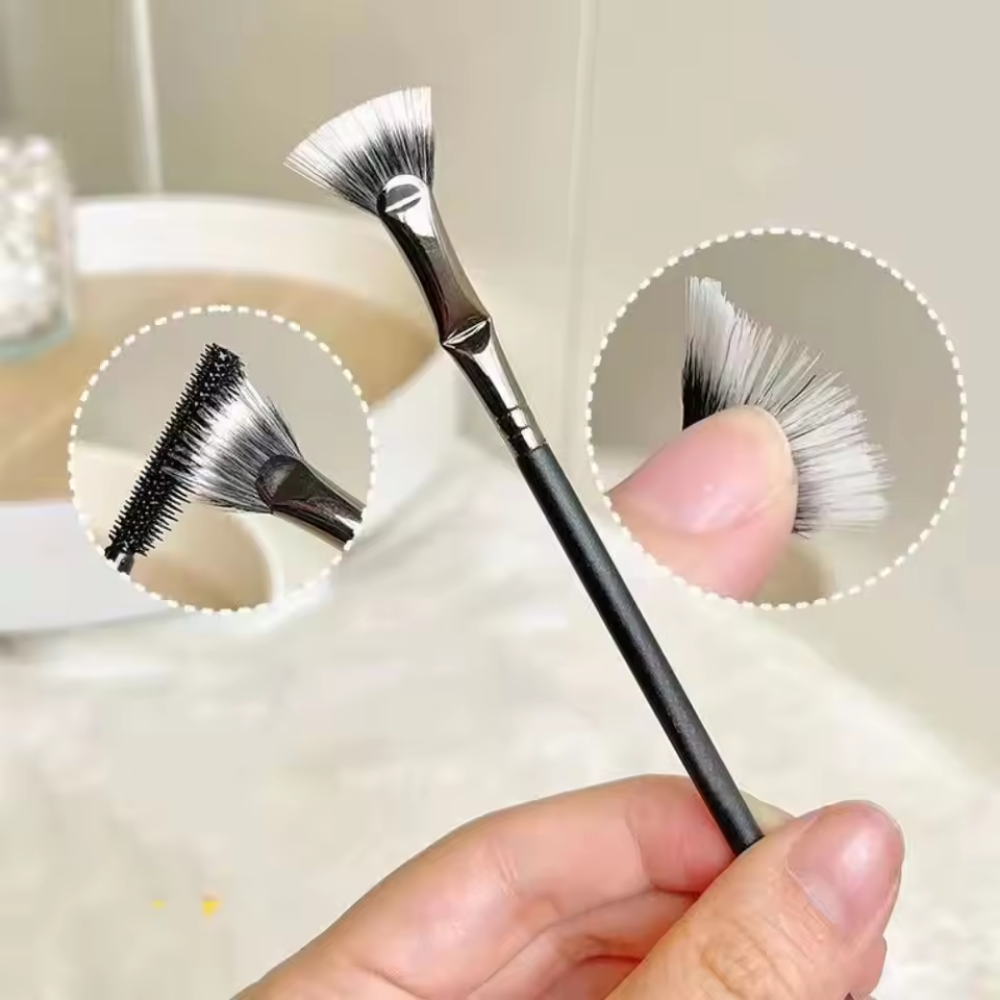 Brosse à cils éventail pliable pour cils parfaitement séparés