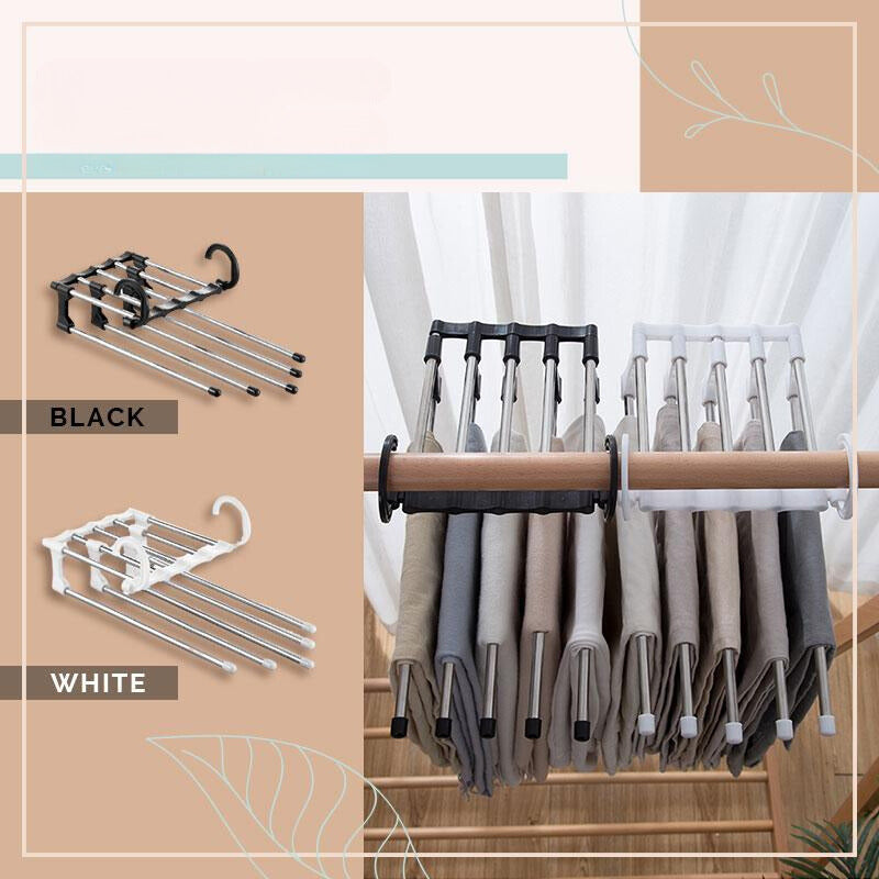 Cintre Organisateur Multi-Niveaux en Acier Inoxydable pour Armoire