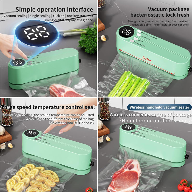 Appareil de Mise sous Vide Sans Fil Rechargeable pour Aliments