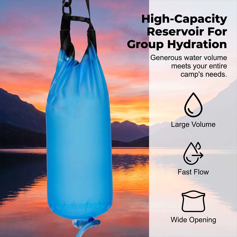 Filtre à eau par gravité portable 2L pour camping et randonnée
