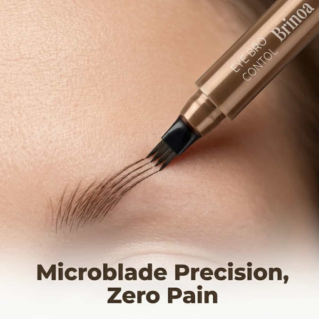 Crayon à Sourcils Microblading Waterproof – Pointe de Précision Effet Naturel