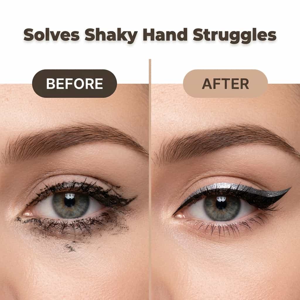 Stickers Eyeliner Réutilisables Imperméables – Trait Parfait Sans Pinceau