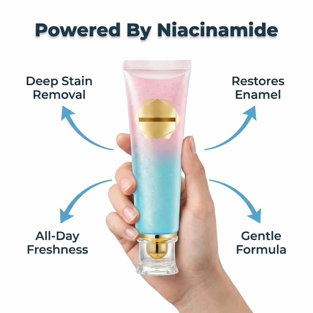Kit Blanchiment Dentaire Sans Fluorure au Niacinamide pour Dents Sensibles