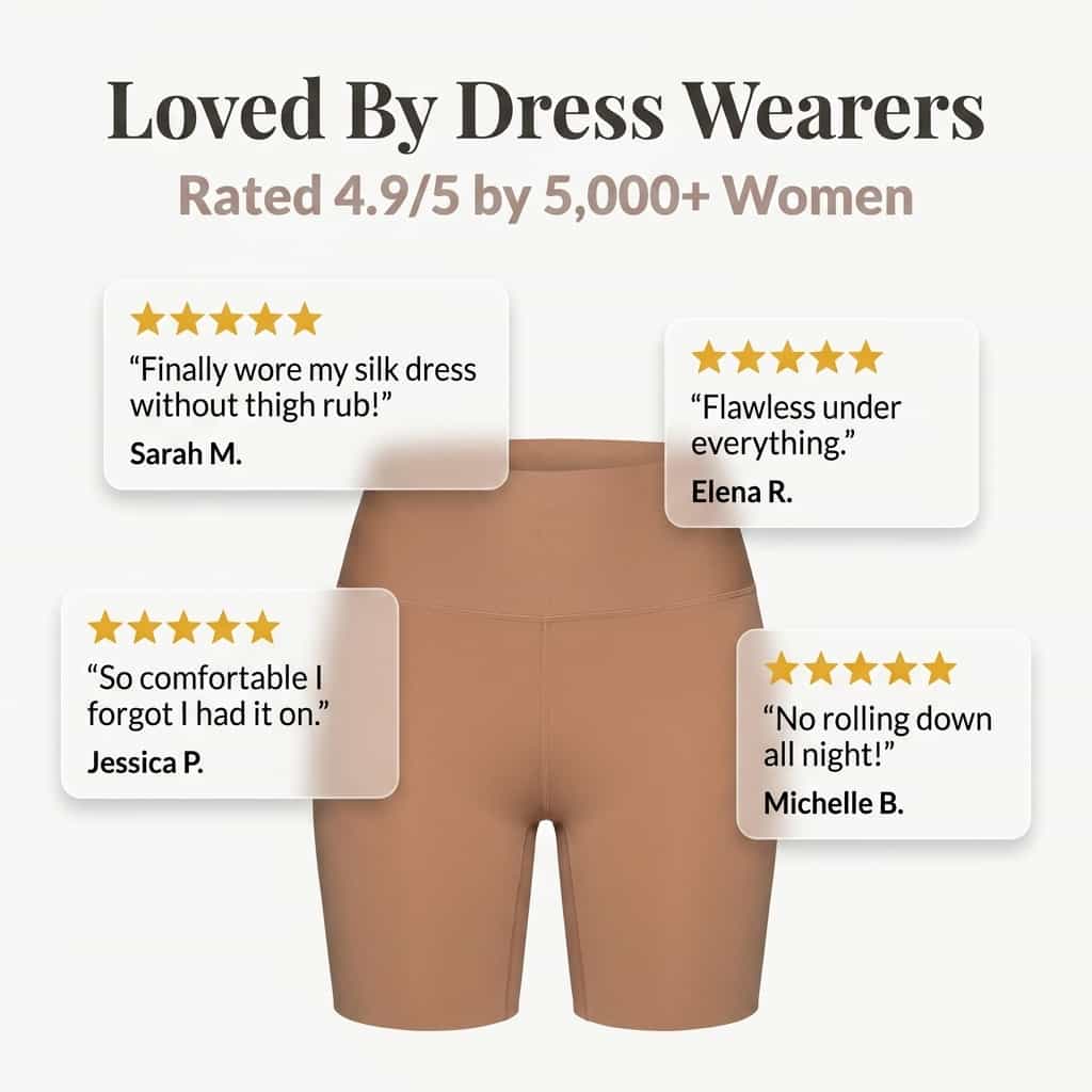 Short Gainant Sans Coutures Anti-Frottements pour Femme