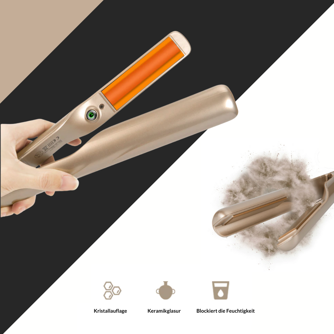 Fer à Friser et Lisser 2-en-1 en Céramique – Boucles & Lissage