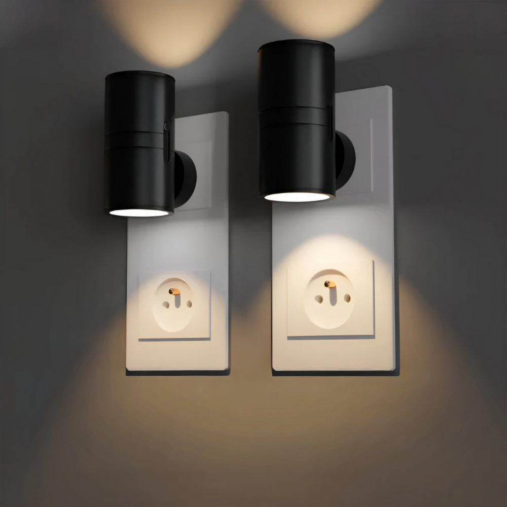 Veilleuse LED Dimmable à Prise Directe – Blanc Chaud avec Variateur
