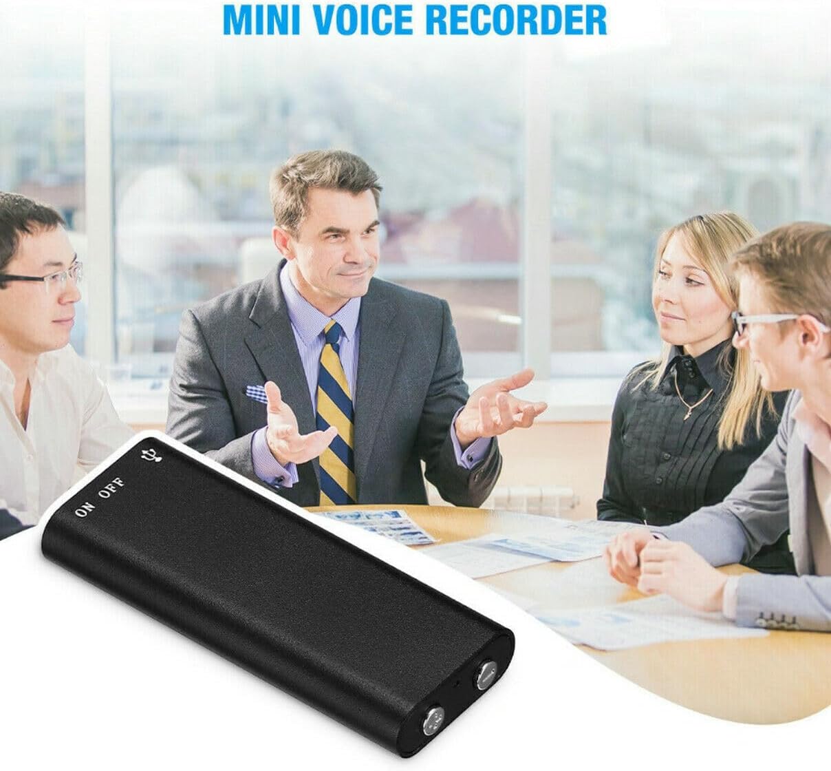 Enregistreur Audio Discret 96h – Compact, Plug-and-Play, 8 Go