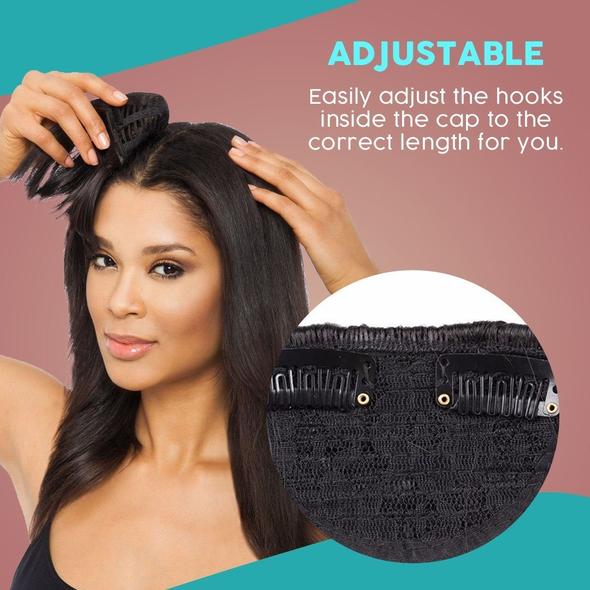 Frange à Clip Synthétique avec Base Monofilament – Effet Naturel Invisible