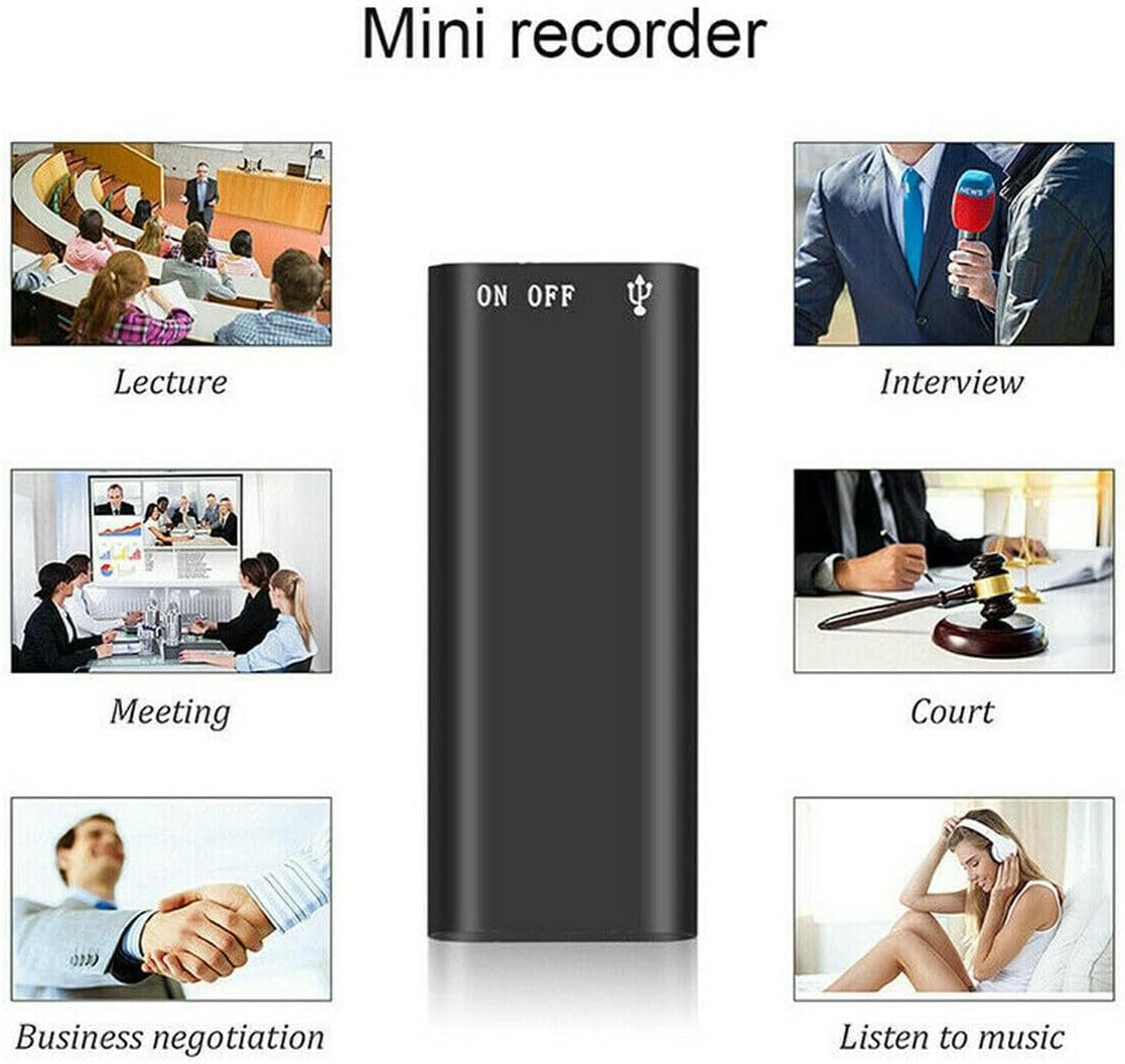 Enregistreur Audio Discret 96h – Compact, Plug-and-Play, 8 Go