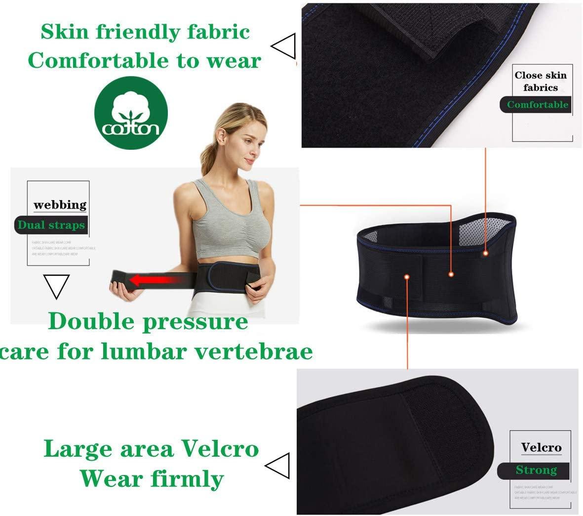 Ceinture de soutien lombaire réglable avec coussin chauffant intégré