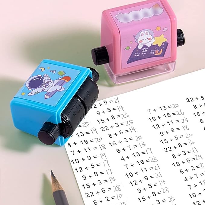 Tampon Roulant Mathématique Éducatif pour Enfants – Addition, Soustraction