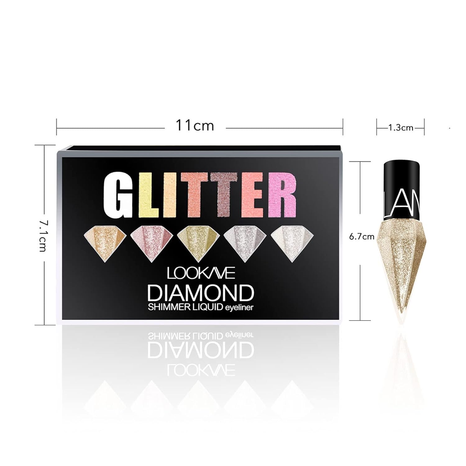 Eyeliner Liquide Waterproof à Effet Perlé pour un Trait Précis
