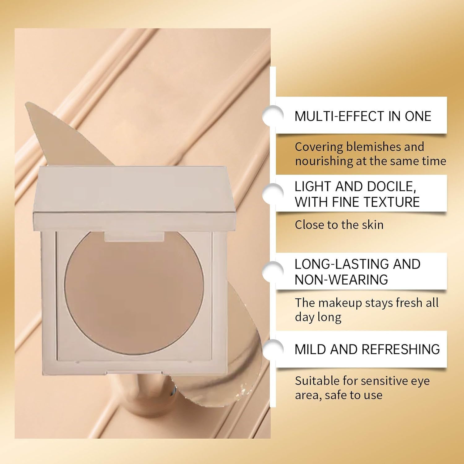 Correcteur Anti-Cernes Couvrant Longue Tenue pour Contour des Yeux