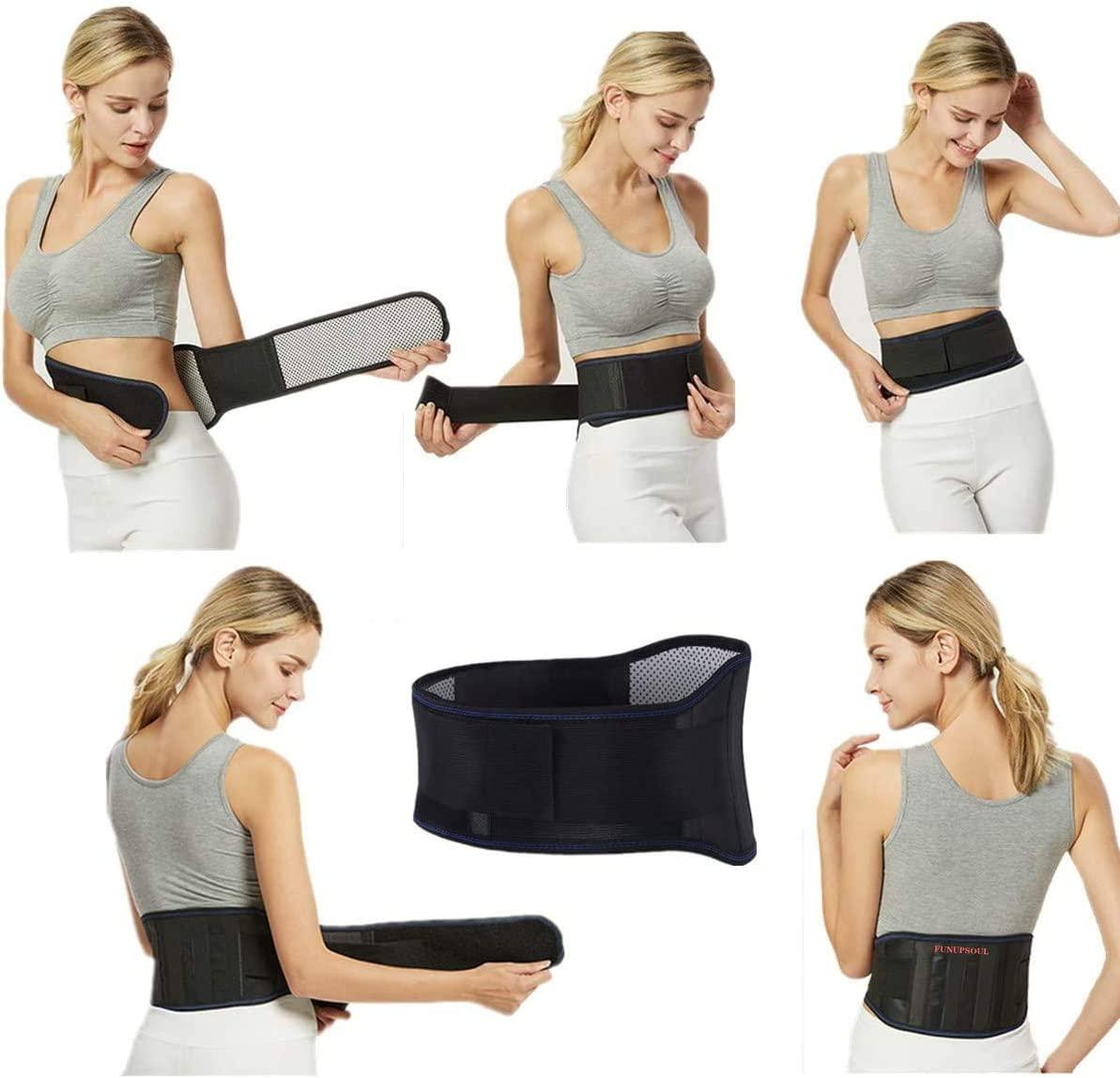 Ceinture de soutien lombaire réglable avec coussin chauffant intégré