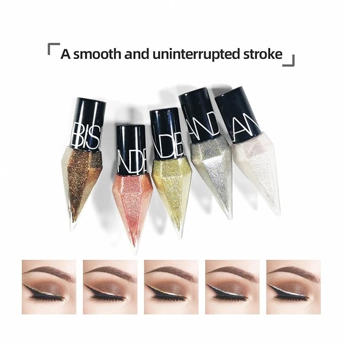 Eyeliner Liquide Waterproof à Effet Perlé pour un Trait Précis