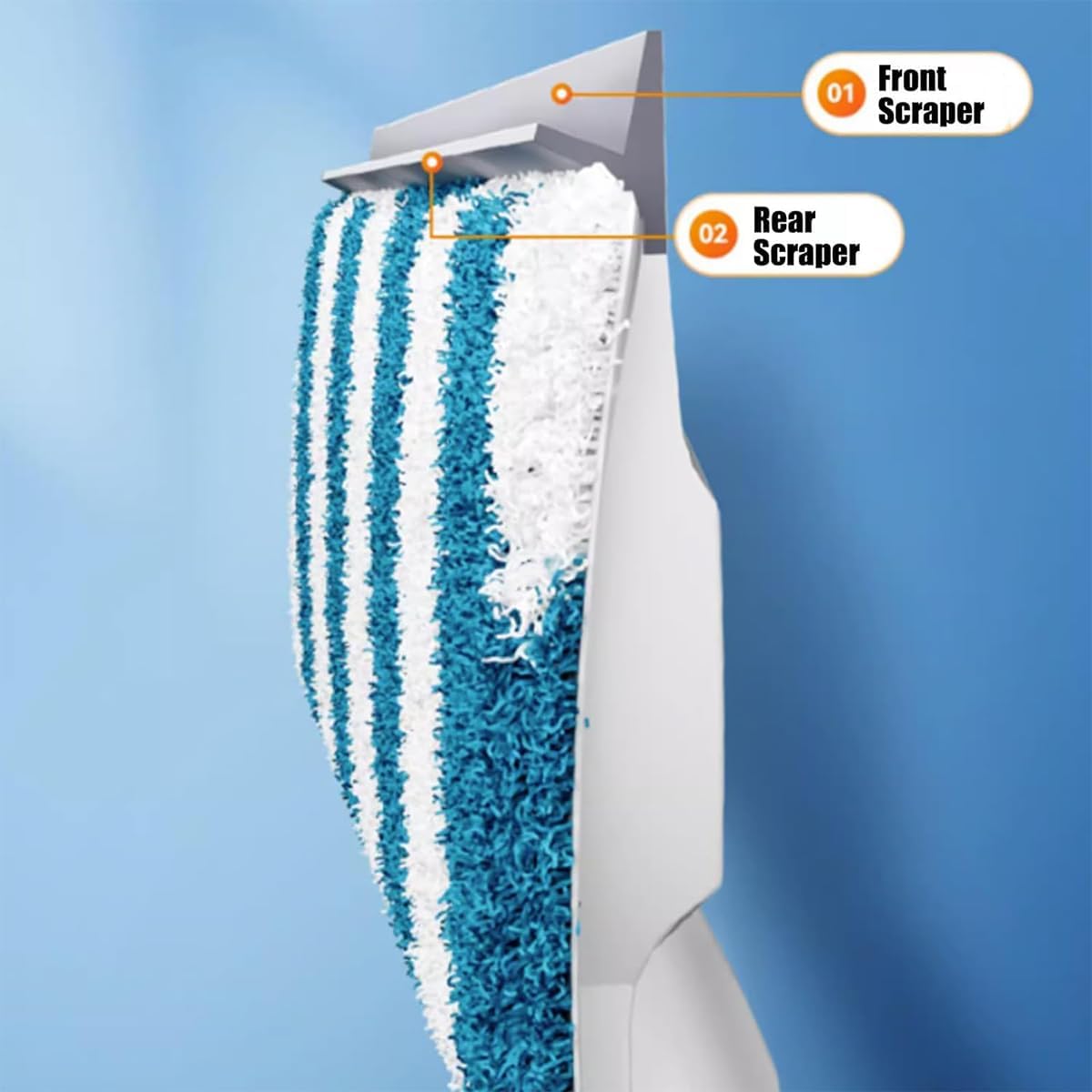 Lave-Vitre Télescopique avec Raclette et Tampon Microfibre