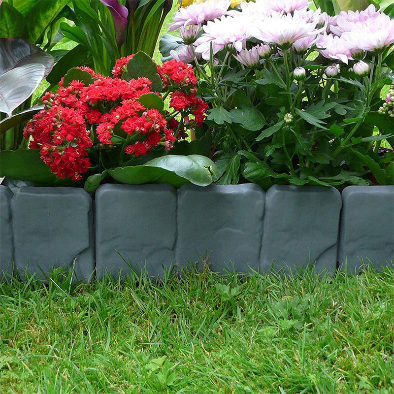 Bordure de jardin flexible aspect pierre – Système d'emboîtement sans outils
