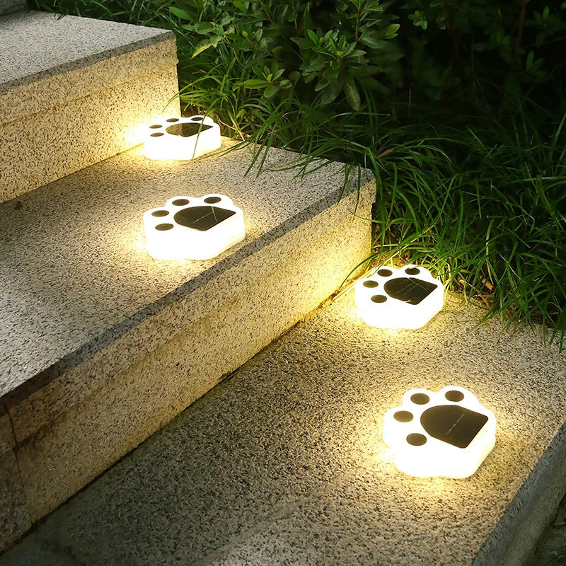 Lampe solaire LED en forme de patte pour jardin – Éclairage extérieur