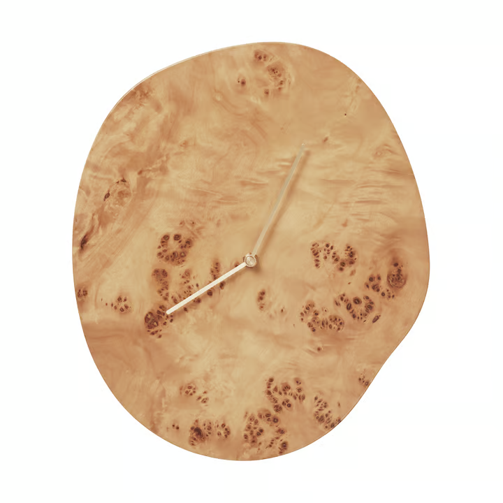 Horloge murale sculpturale au design organique – style scandinave